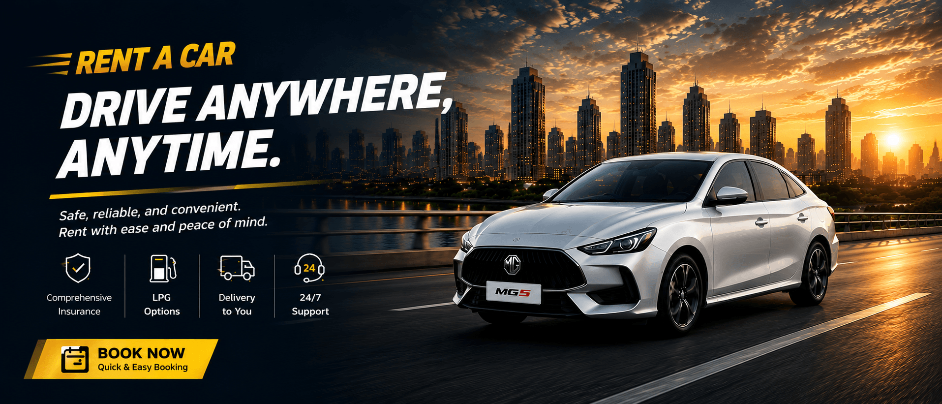 Prime Fleet Rentals car rental service banner